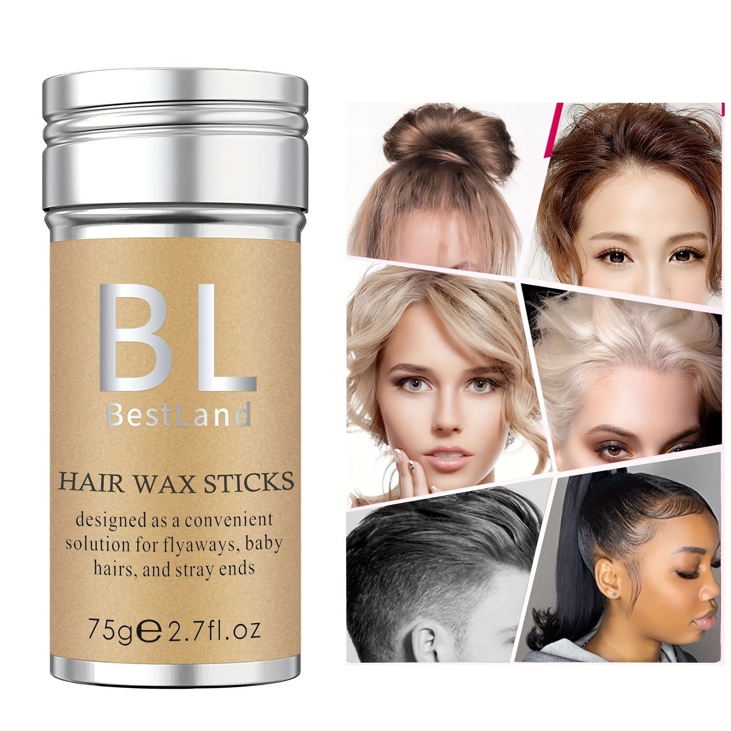 Wax Stick, Flyaways Styling Wax Stick for Hair Edge Control and Hair Styling, Children's Hair Styling Wax Stick