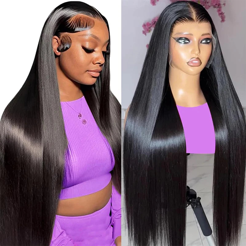 100% Malaysia Human Hair 13x6 Lace Front Wig – 30 Inch Bone Straight
