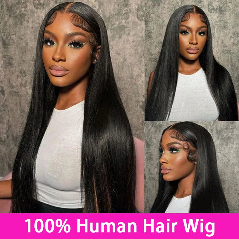 100% Malaysia Human Hair 13x6 Lace Front Wig – 30 Inch Bone Straight