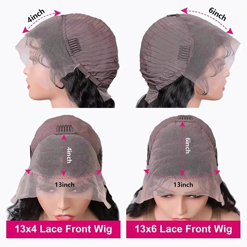 100% Malaysia Human Hair 13x6 Lace Front Wig – 30 Inch Bone Straight