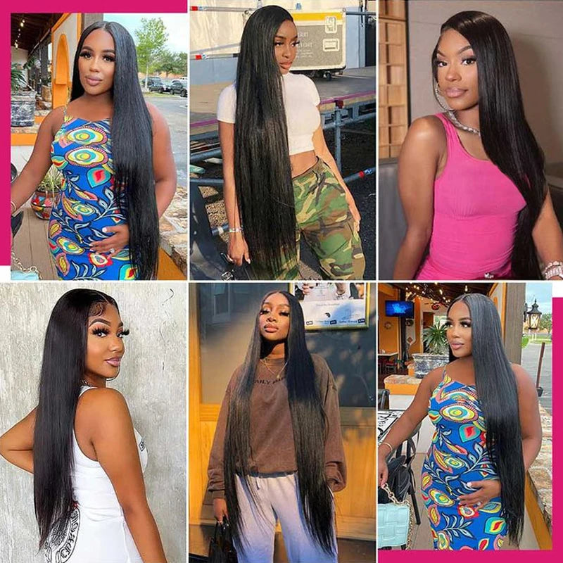 100% Malaysia Human Hair 13x6 Lace Front Wig – 30 Inch Bone Straight