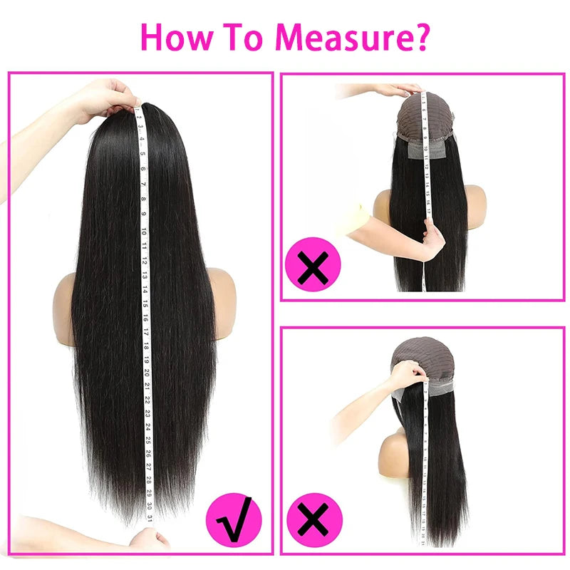100% Malaysia Human Hair 13x6 Lace Front Wig – 30 Inch Bone Straight
