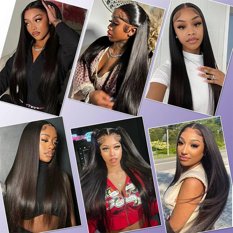 100% Malaysia Human Hair 13x6 Lace Front Wig – 30 Inch Bone Straight