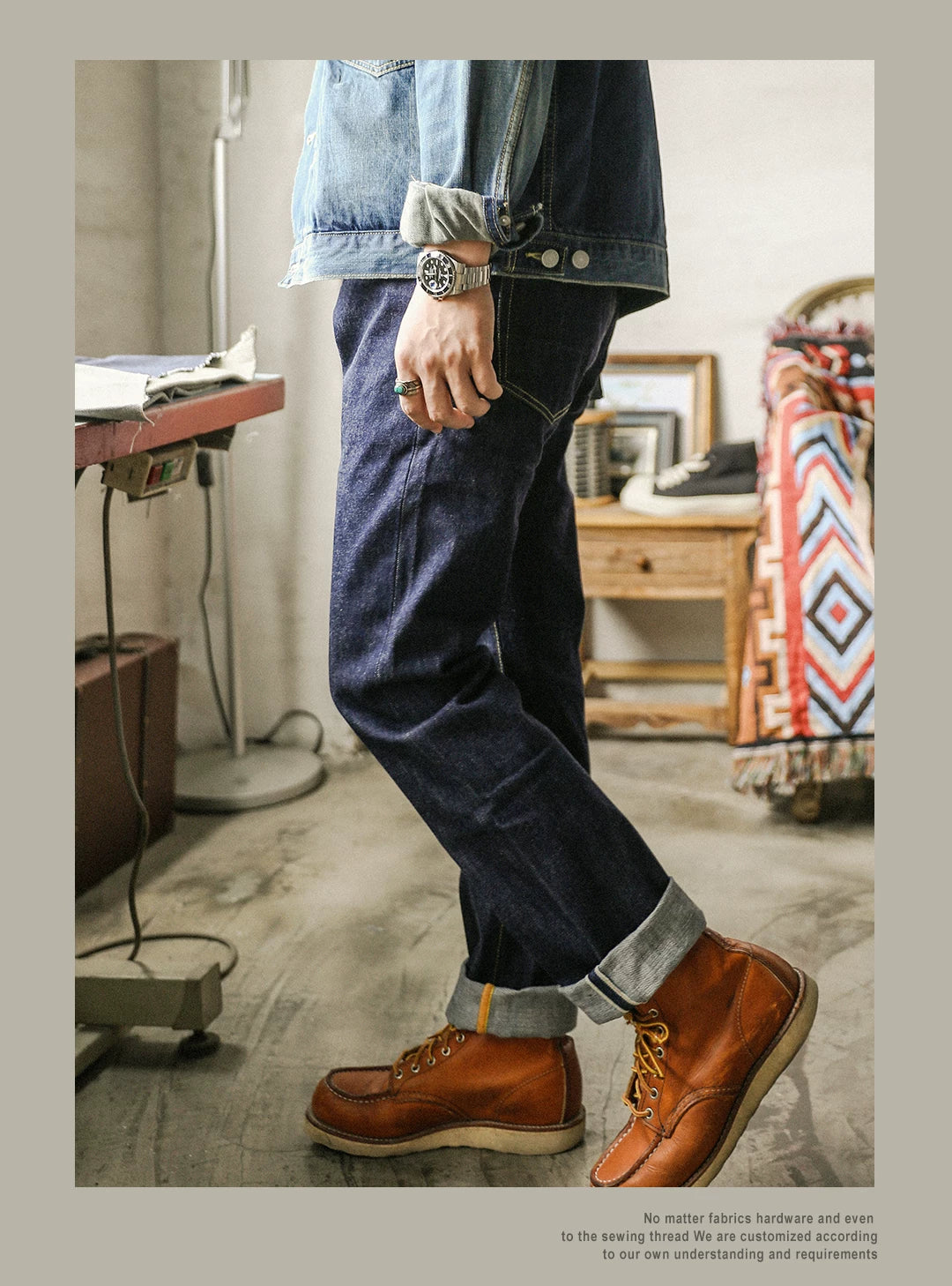 511XX-0009 RedTornado Raw Denim Jeans 16oz Heavy Weight Indigo Selvage One Washed Sanforized Zipper Pants