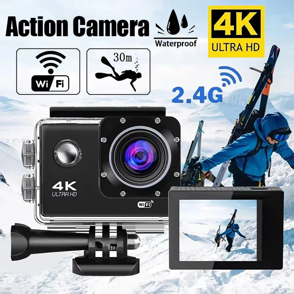 4K Action Camera 1080P/30FPS WiFi 2.0" 170D Underwater Waterproof Helmet Video Recording Camera Sports Cameras Outdoor Mini Cam