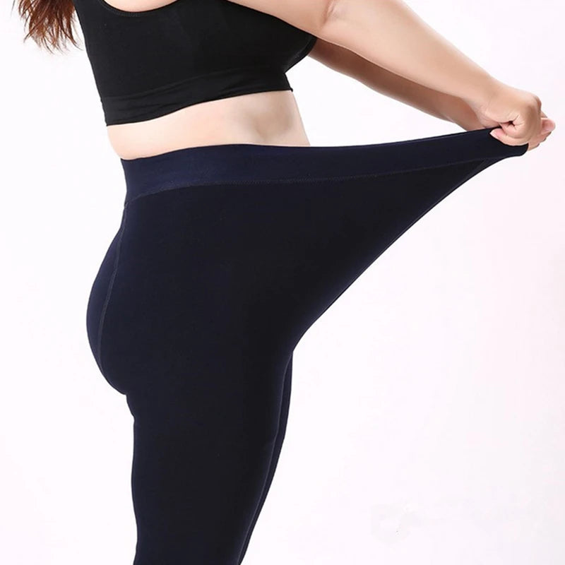 Women Winter Leggings Warm Leggins High Waist Solid Color Velvet Women Thickened Velvet Leggings Stretchy Black Leggings
