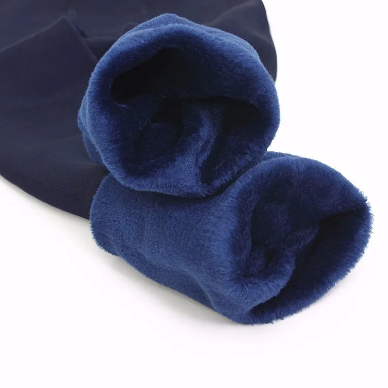 Women Winter Leggings Warm Leggins High Waist Solid Color Velvet Women Thickened Velvet Leggings Stretchy Black Leggings