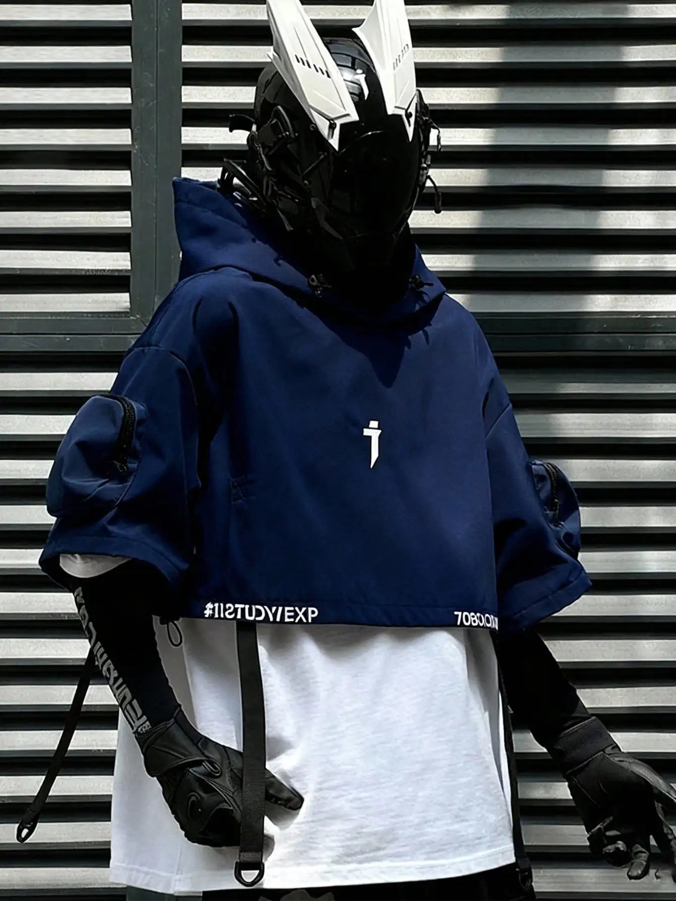 Unisex Four Seasons Functional Style Hooded Shawl High Street Casual Hiphop Trendy Tops Men'S Clothing Streetwear Dark Harajuku
