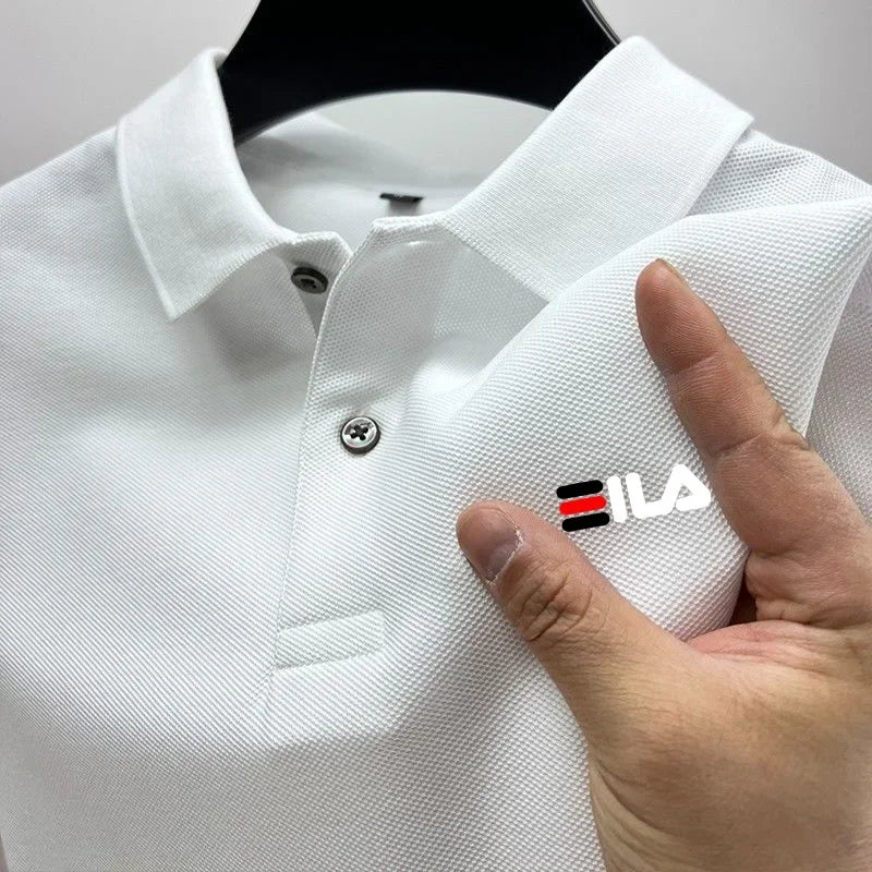 2025 Summer New Men's Lapel Embroidered Polo Shirt and Anti pilling Polo Shirt Short Sleeve Casual Hot Sale