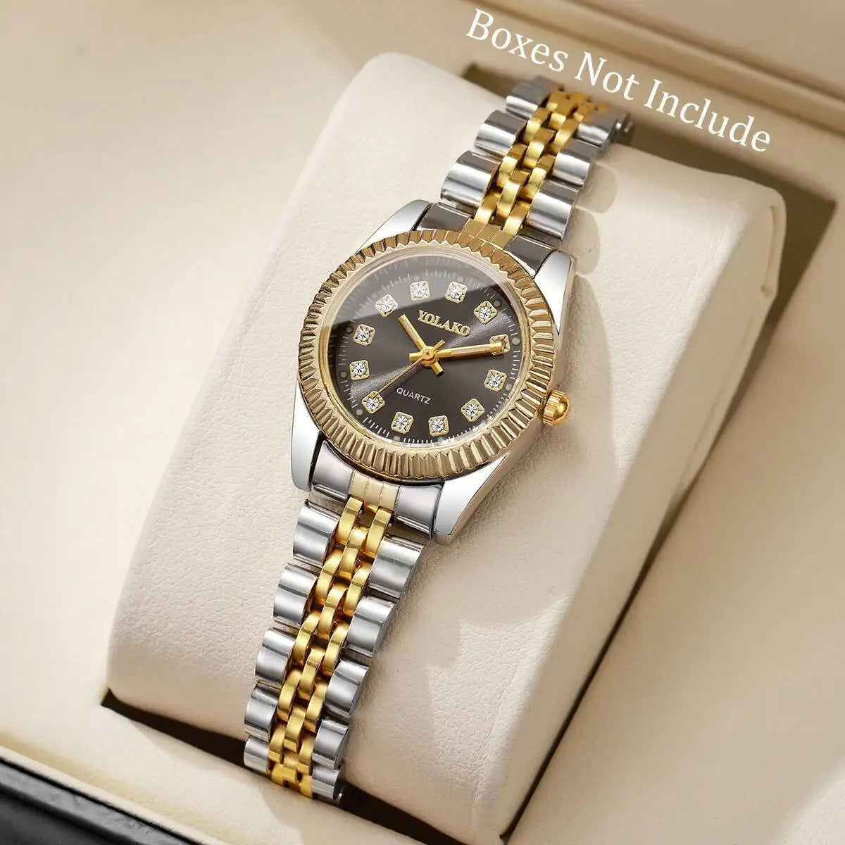 Luxury Rhinestone Men Business Watches Fashion Women Quartz Watch with Calendar Clock Gift（Without Box）
