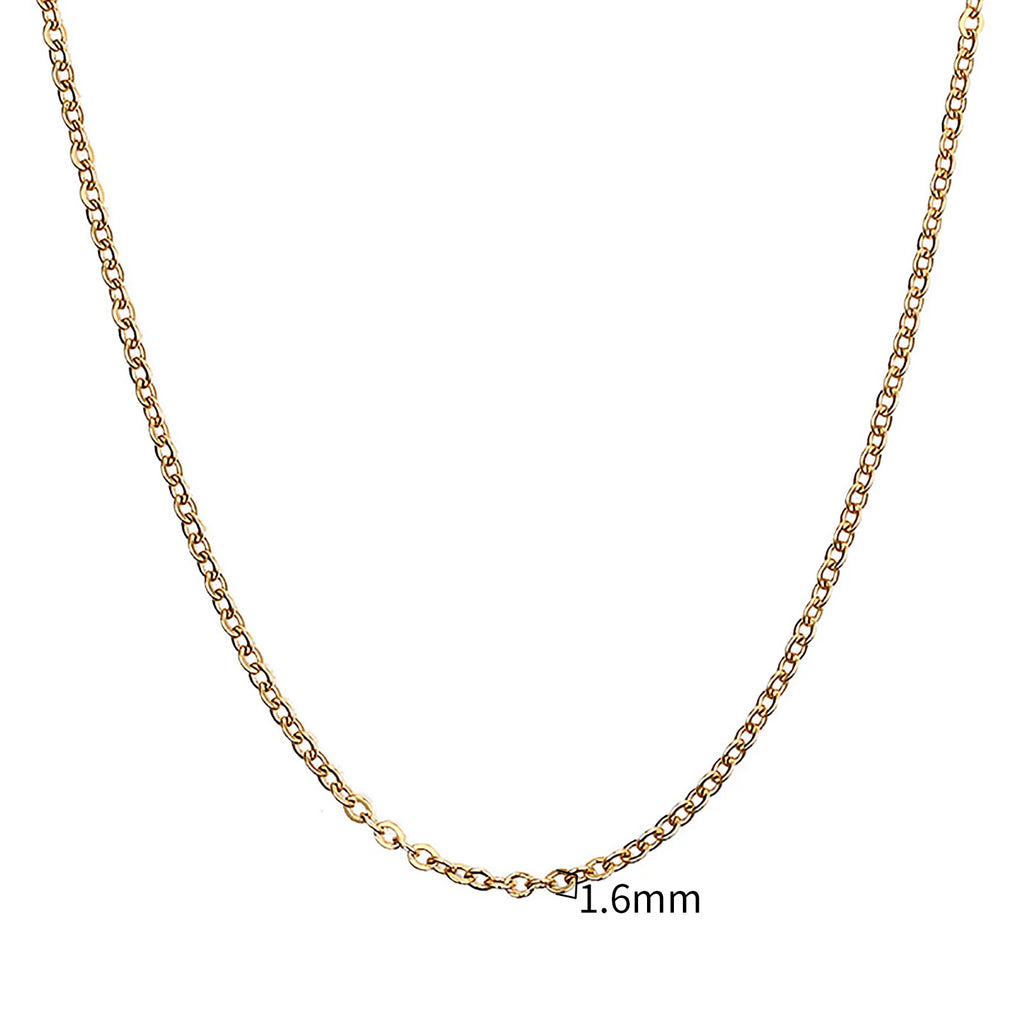 Figaro Chain Necklace Stainless Steel Link Gold Color Choker Necklace Layered Women Girls 14"  18" 20" 24"