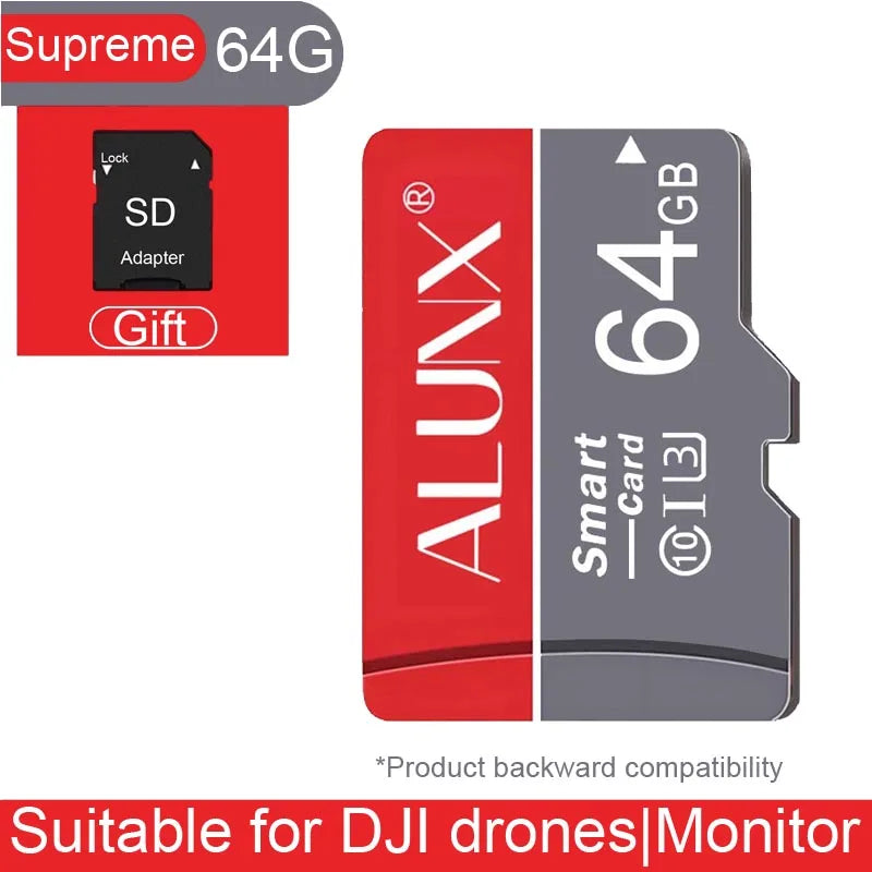 ALUNX High Speed 128G SD Memory Card Class 10 Micro TF flash usb pen drive card8GB 16GB 32GB 64GB for Smartphone UAV monitor