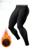Men's thermal pants with plush and thickened design, suitable for wearing in autumn and winter seasons, with high elasticity