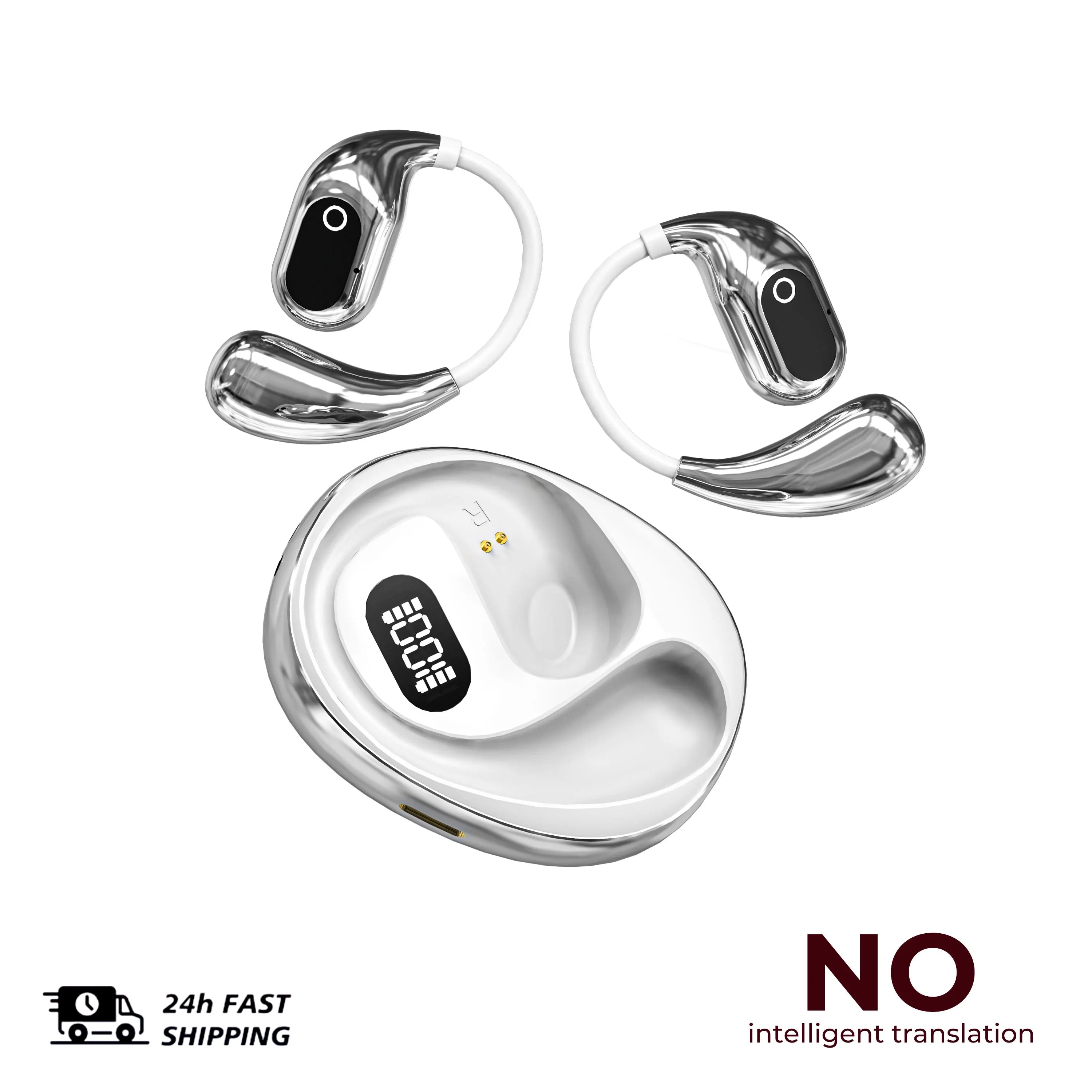 2PCS Translator Headphones 144 Languages Wireless Real Time Translation Bluetooth headset Waterproof Earbud For Business Travel