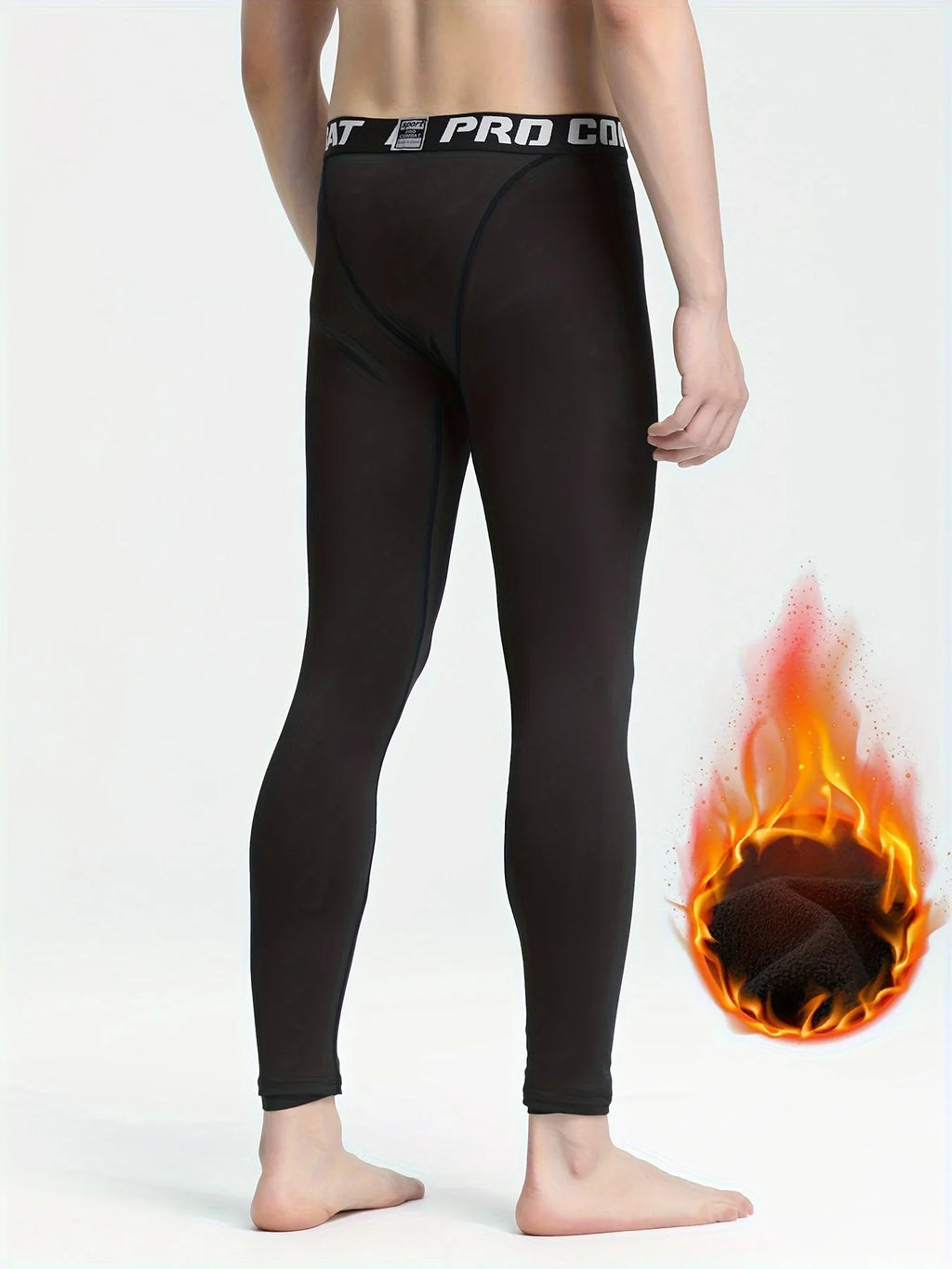 Men's thermal pants with plush and thickened design, suitable for wearing in autumn and winter seasons, with high elasticity