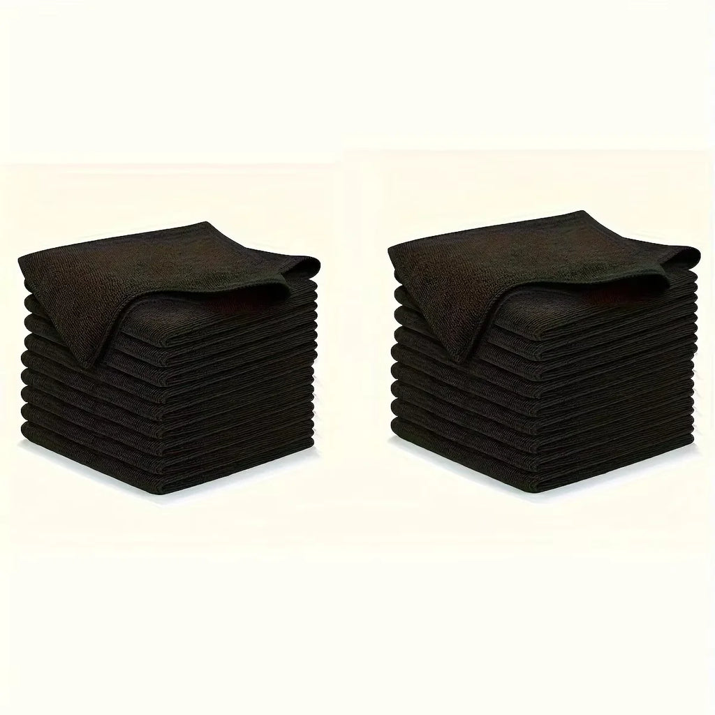 5/10/20pcs Kitchen Towel, Ultra-fine Fiber Light Gray Cleaning Cloth Set, Absorbent, Soft And Stain-removing Cloth