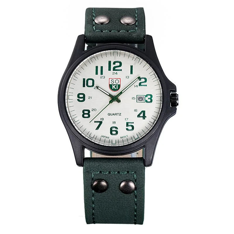 Leisure Men's Wristwatch Quartz Leather Strap Watches Masculino Relogio Fashion Male Calendar Clock Out-door Reloj Hombre