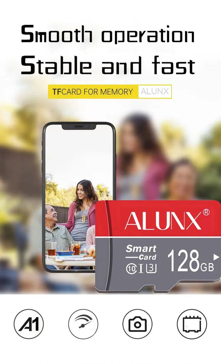 ALUNX High Speed 128G SD Memory Card Class 10 Micro TF flash usb pen drive card8GB 16GB 32GB 64GB for Smartphone UAV monitor