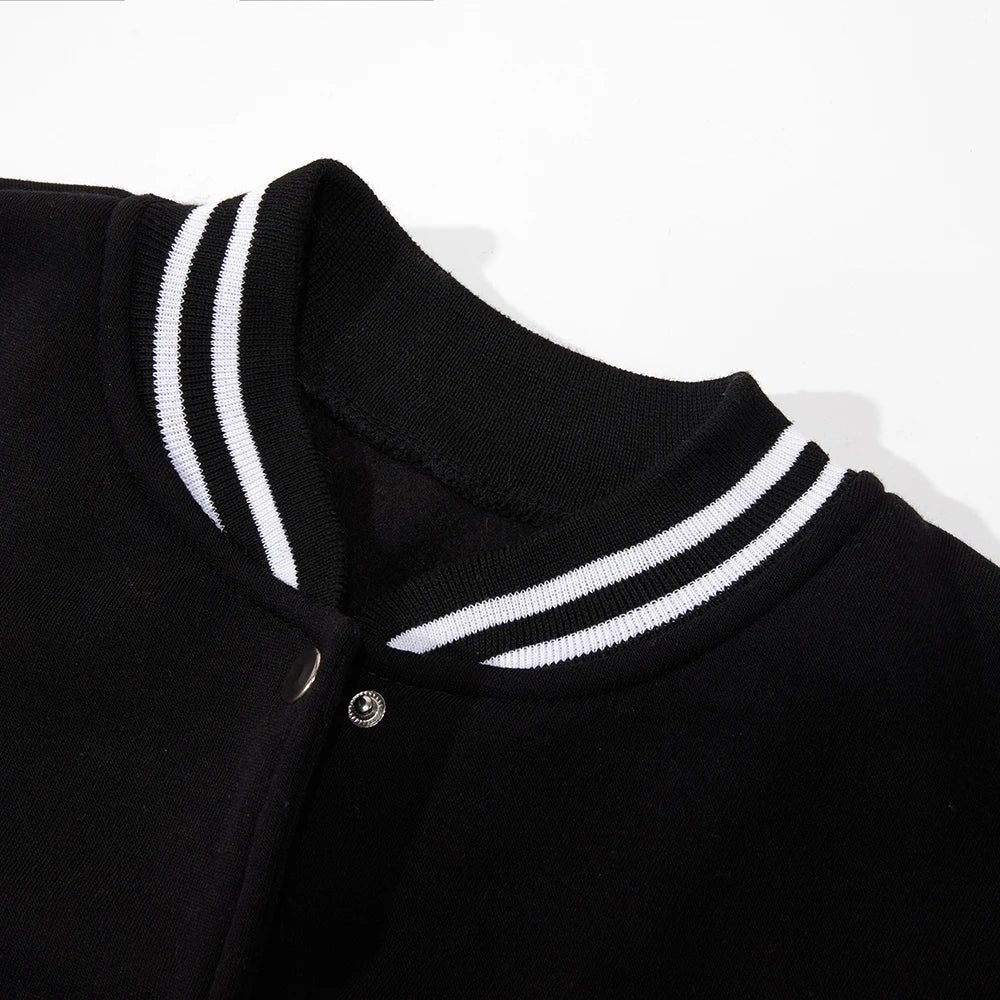 New York Land Of Dreams Capital Of Liberly Baseball Jersey Men Retro Soft Coat Trendy American Jackets Autumn Fleece Men Top