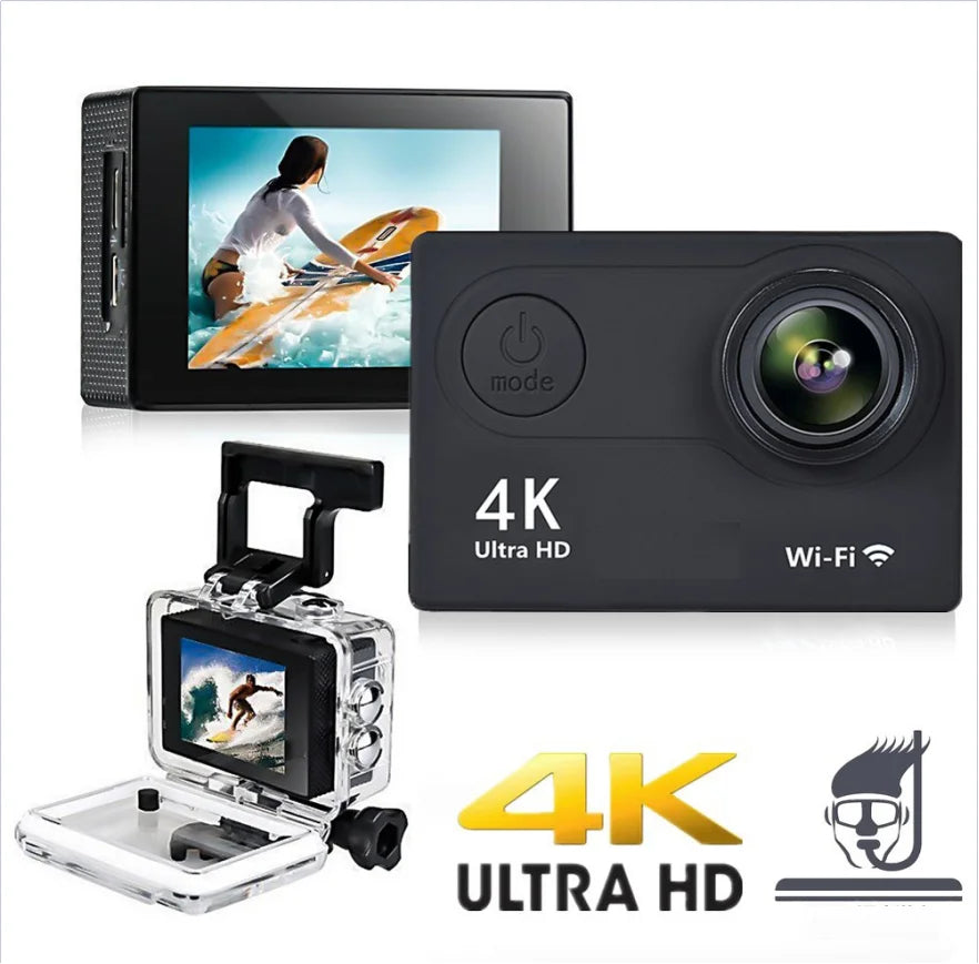 4K Action Camera 1080P/30FPS WiFi 2.0" 170D Underwater Waterproof Helmet Video Recording Camera Sports Cameras Outdoor Mini Cam