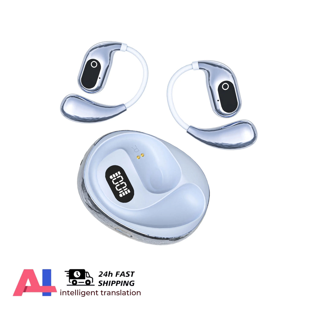 2PCS Translator Headphones 144 Languages Wireless Real Time Translation Bluetooth headset Waterproof Earbud For Business Travel