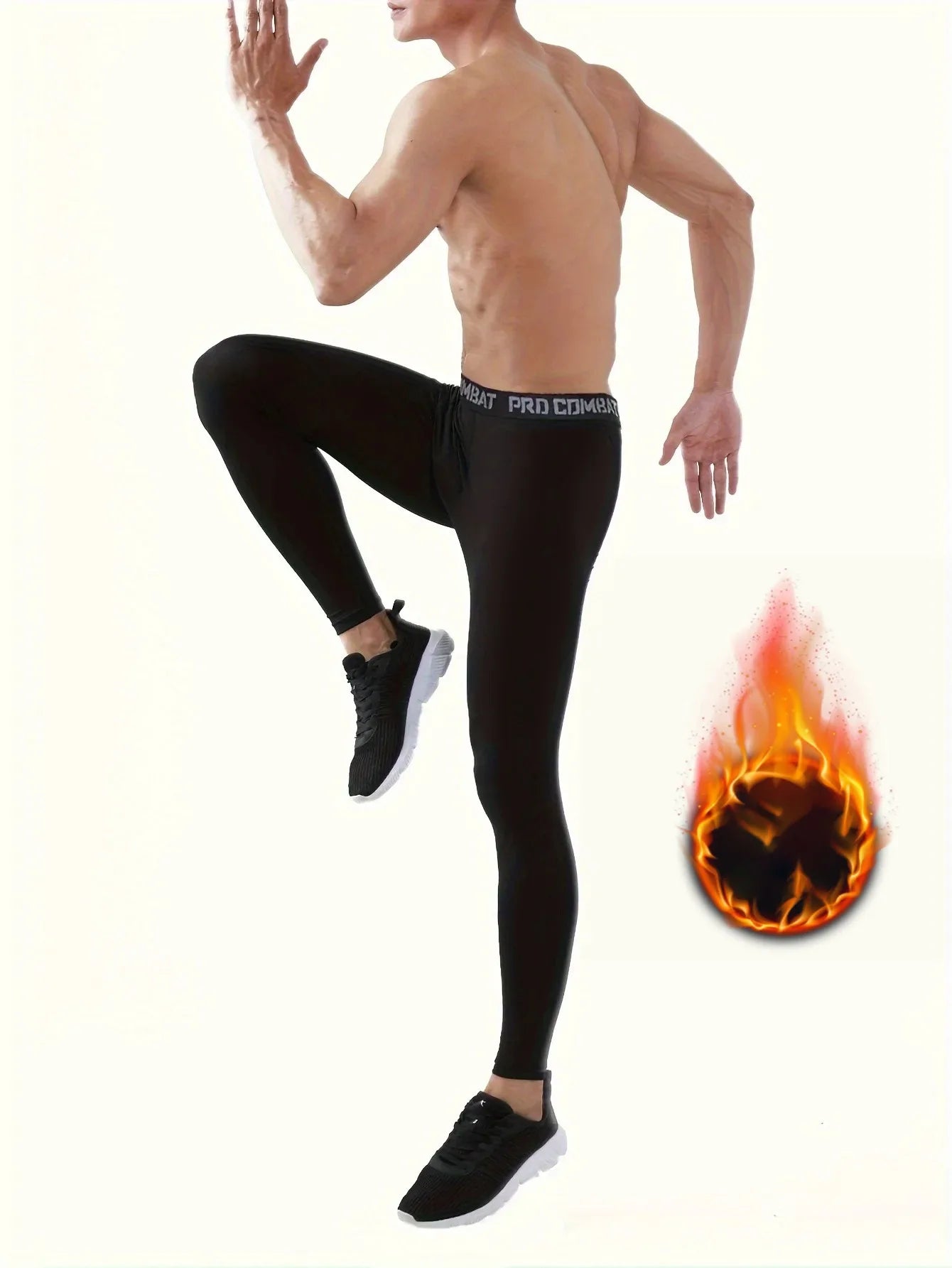 Men's thermal pants with plush and thickened design, suitable for wearing in autumn and winter seasons, with high elasticity