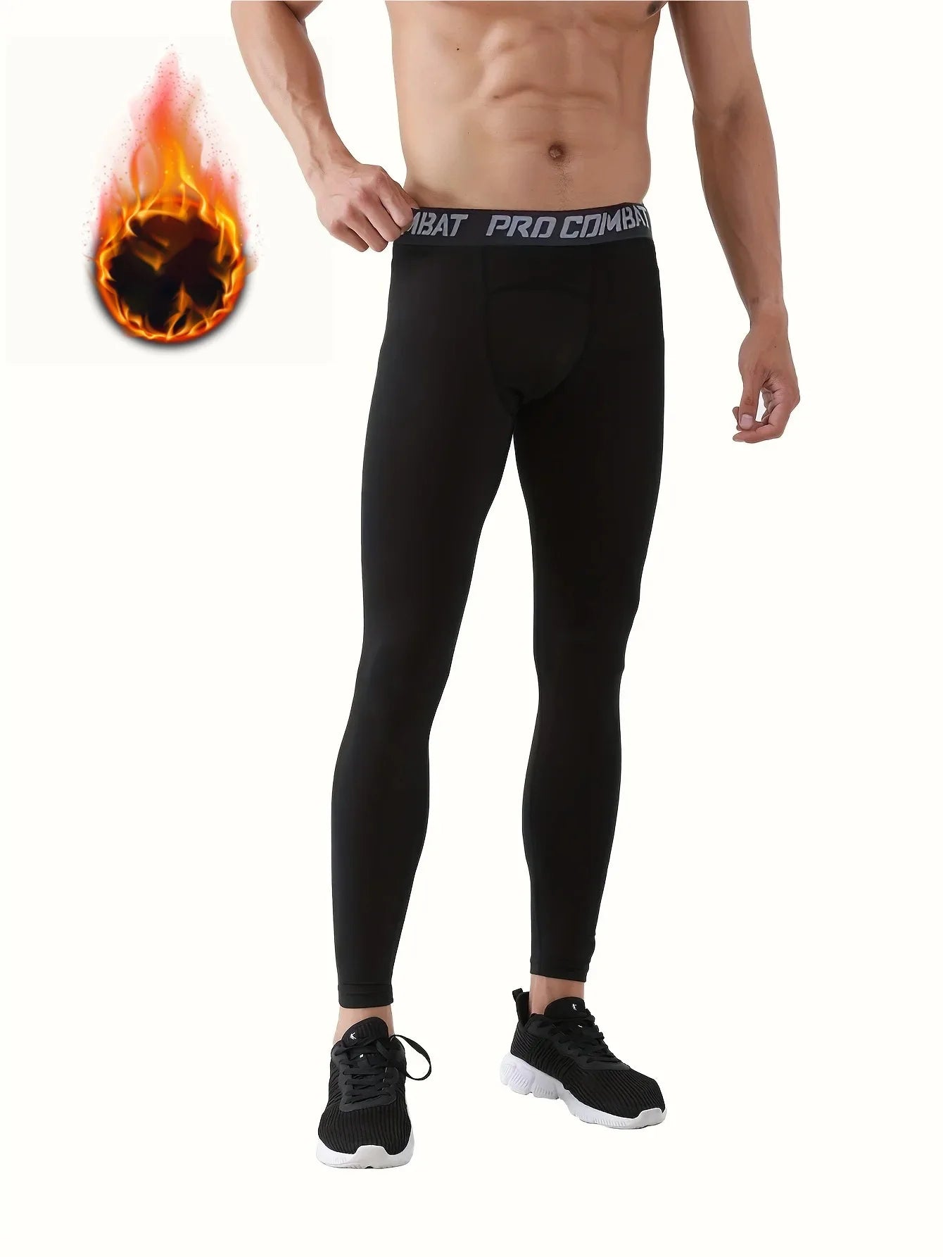 Men's thermal pants with plush and thickened design, suitable for wearing in autumn and winter seasons, with high elasticity
