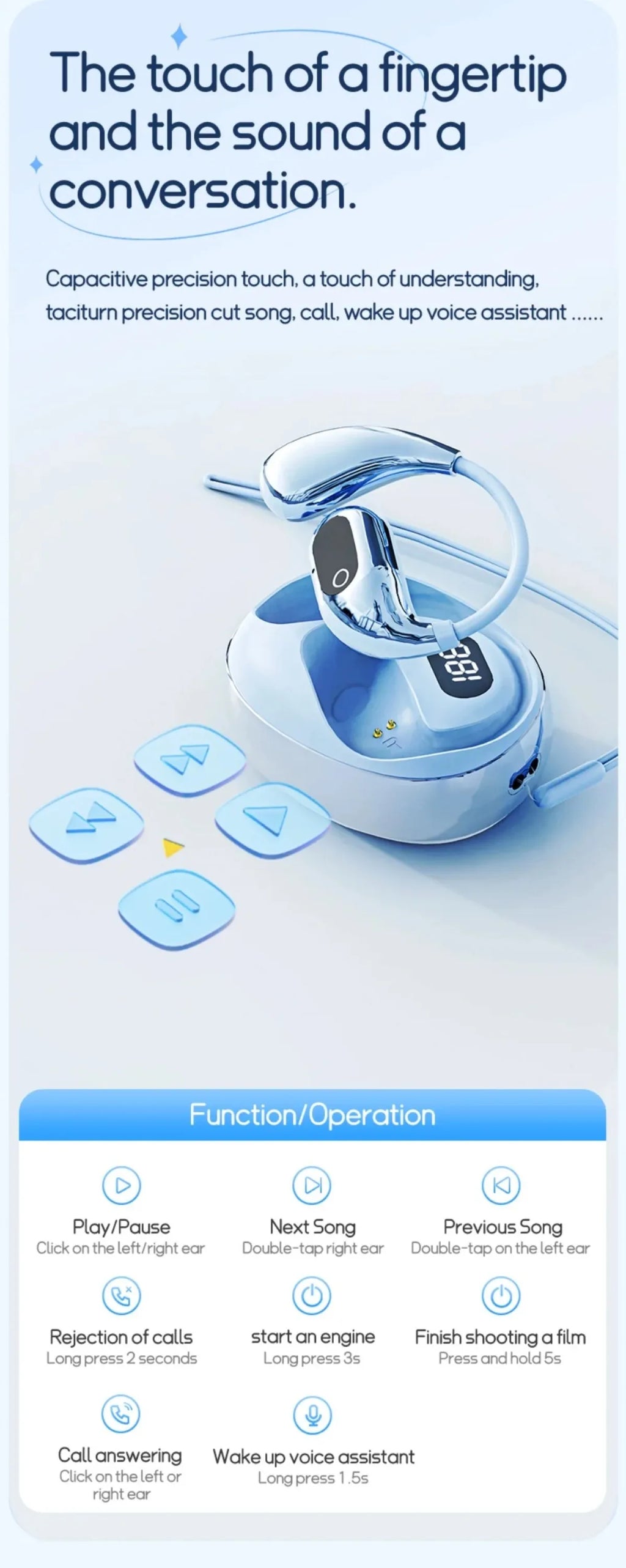 2PCS Translator Headphones 144 Languages Wireless Real Time Translation Bluetooth headset Waterproof Earbud For Business Travel