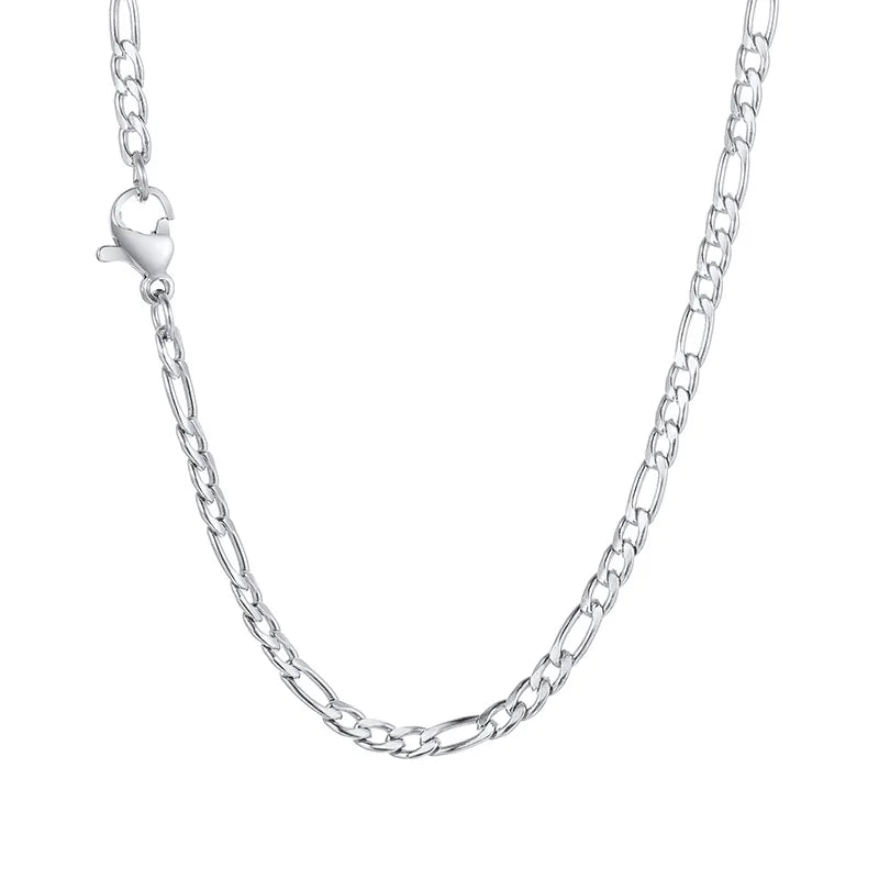 Figaro Chain Necklace Stainless Steel Link Gold Color Choker Necklace Layered Women Girls 14"  18" 20" 24"
