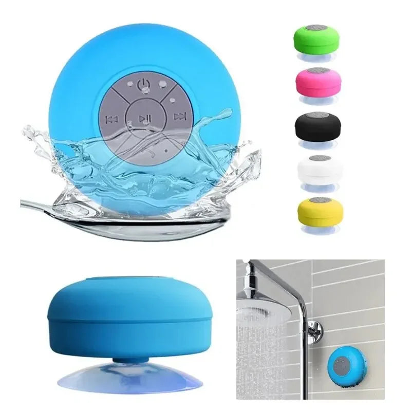 Wireless Bluetooth Waterproof Speaker With Suction Cup Sound For Car, Shower Sound
