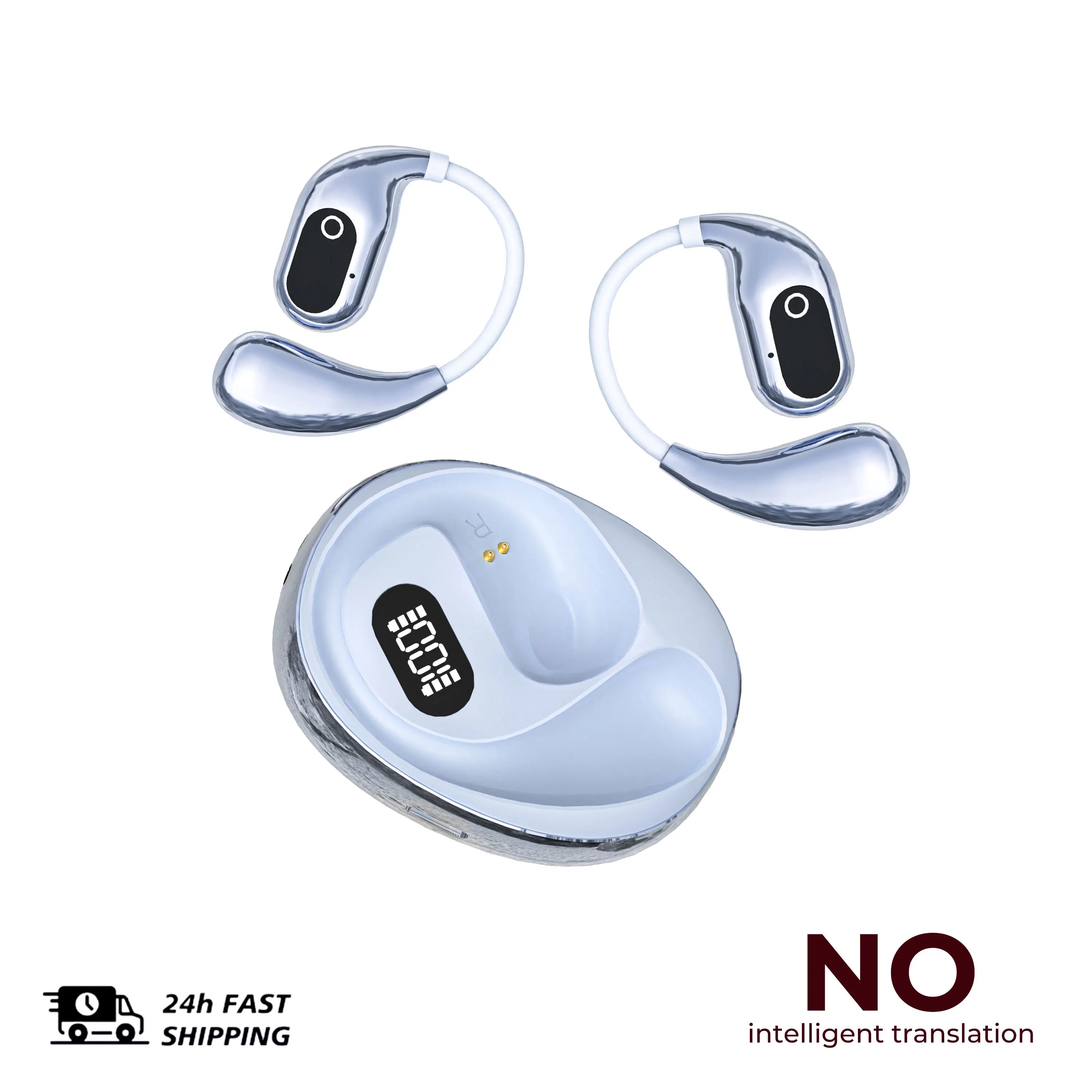 2PCS Translator Headphones 144 Languages Wireless Real Time Translation Bluetooth headset Waterproof Earbud For Business Travel