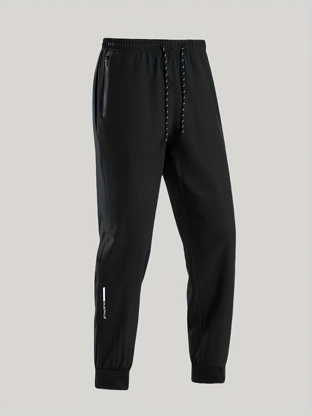 Men's High Elastic Zipper Pocket Trousers Lightweight Drawstring Sports Pants Gift Mens Sweatpants Fishing Vintage Football Man