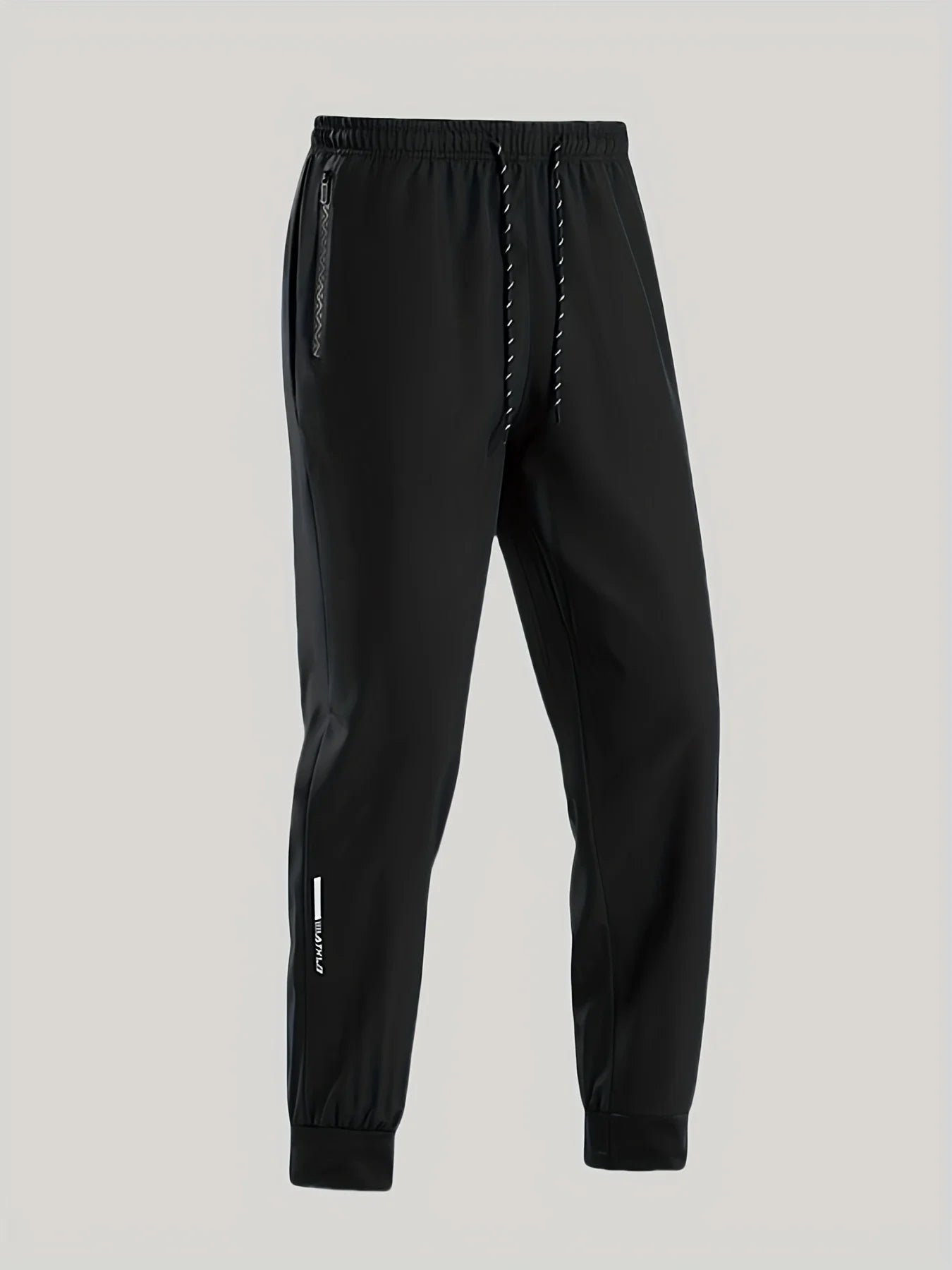 Men's High Elastic Zipper Pocket Trousers Lightweight Drawstring Sports Pants Gift Mens Sweatpants Fishing Vintage Football Man