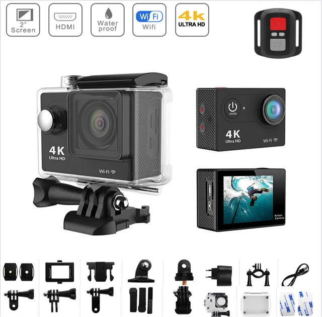 4K Action Camera 1080P/30FPS WiFi 2.0" 170D Underwater Waterproof Helmet Video Recording Camera Sports Cameras Outdoor Mini Cam