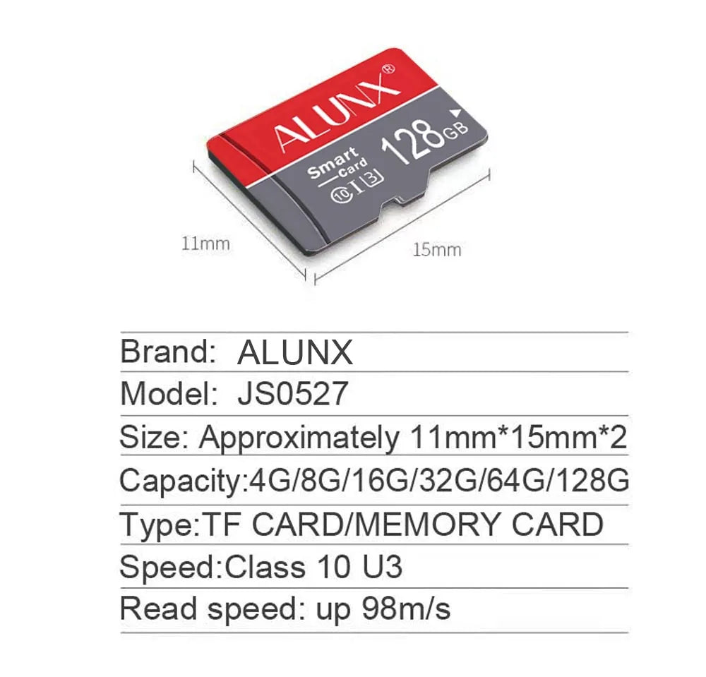 ALUNX High Speed 128G SD Memory Card Class 10 Micro TF flash usb pen drive card8GB 16GB 32GB 64GB for Smartphone UAV monitor