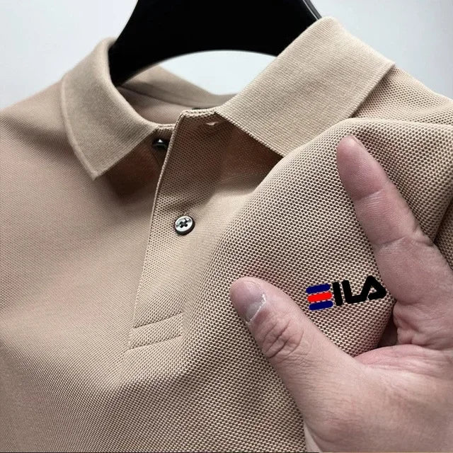 2025 Summer New Men's Lapel Embroidered Polo Shirt and Anti pilling Polo Shirt Short Sleeve Casual Hot Sale
