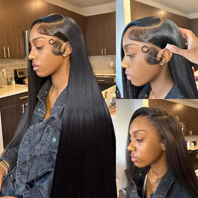 100% Malaysia Human Hair 13x6 Lace Front Wig – 30 Inch Bone Straight
