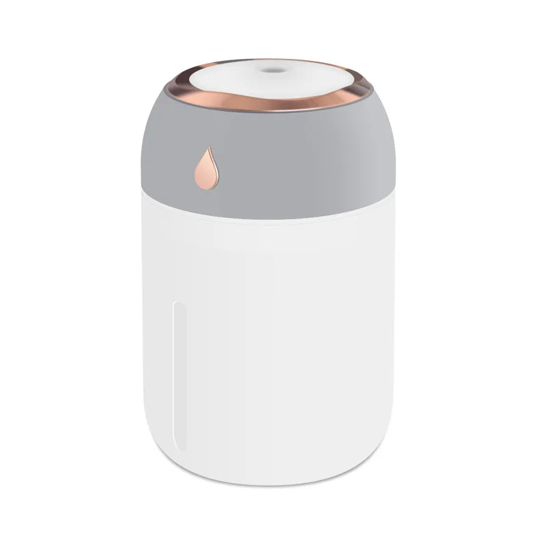 Portable Mini USB Air Humidifier Aroma Diffuser LED Cool Light 330ml Mist for Room Home Car Plant Purifier